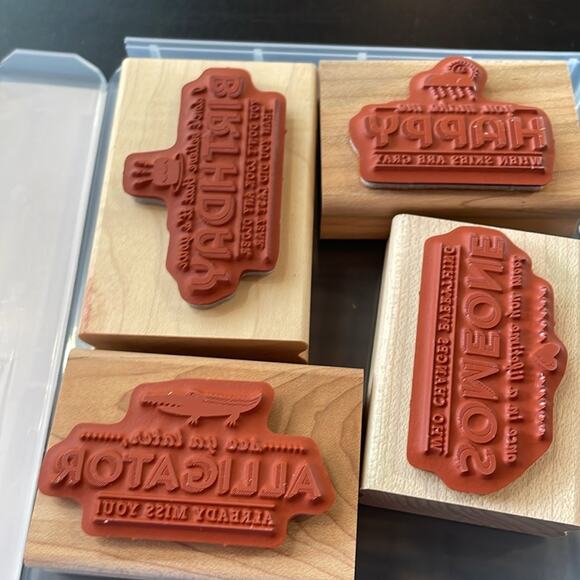 Stampin’ Up sale-a-bration See Ya Later wooden stamp set - Picture 2 of 3